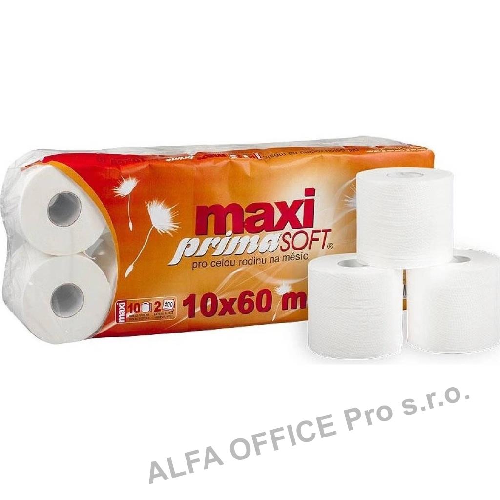 Toaletní papír PrimaSOFT MAXI 60m - 2-vrstvý / 8 rolí