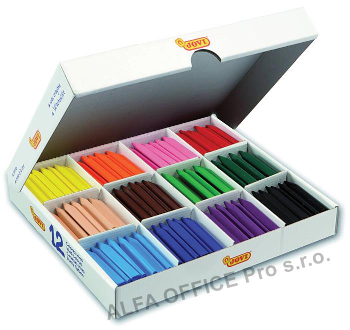 Voskové pastelky JOVI trojhranné - 300 ks / ekonomické balení