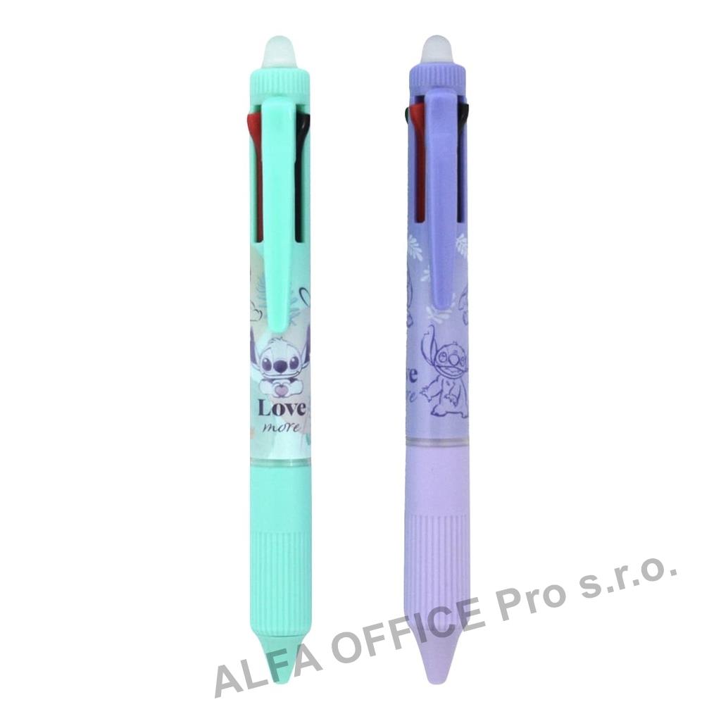 Kuličkové pero Colorino 4v1 gumovací - Stitch Pastel  / 0,5 mm