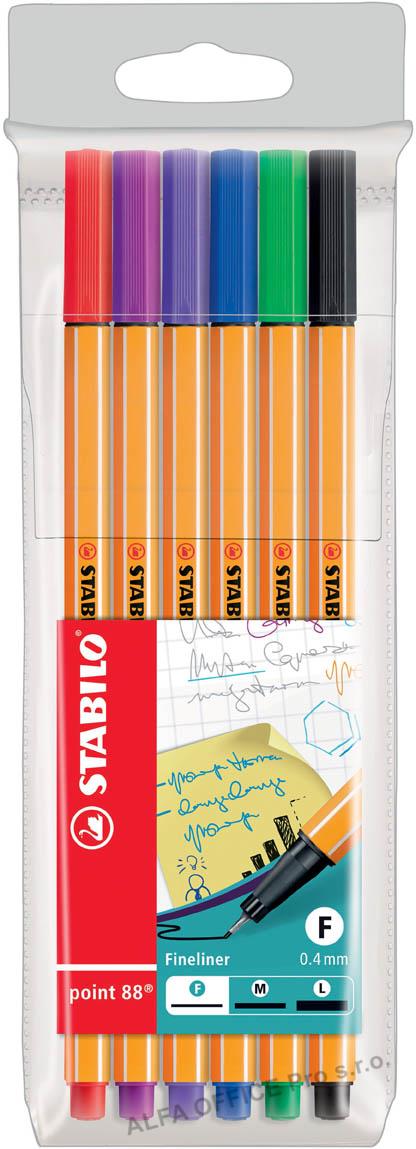Liner STABILO® point 88 - sada 6 ks