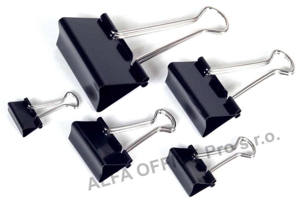 Klipy kovové černé - 32 mm