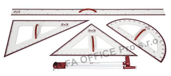 Magnetické rýsovací potřeby - sada / 5 ks