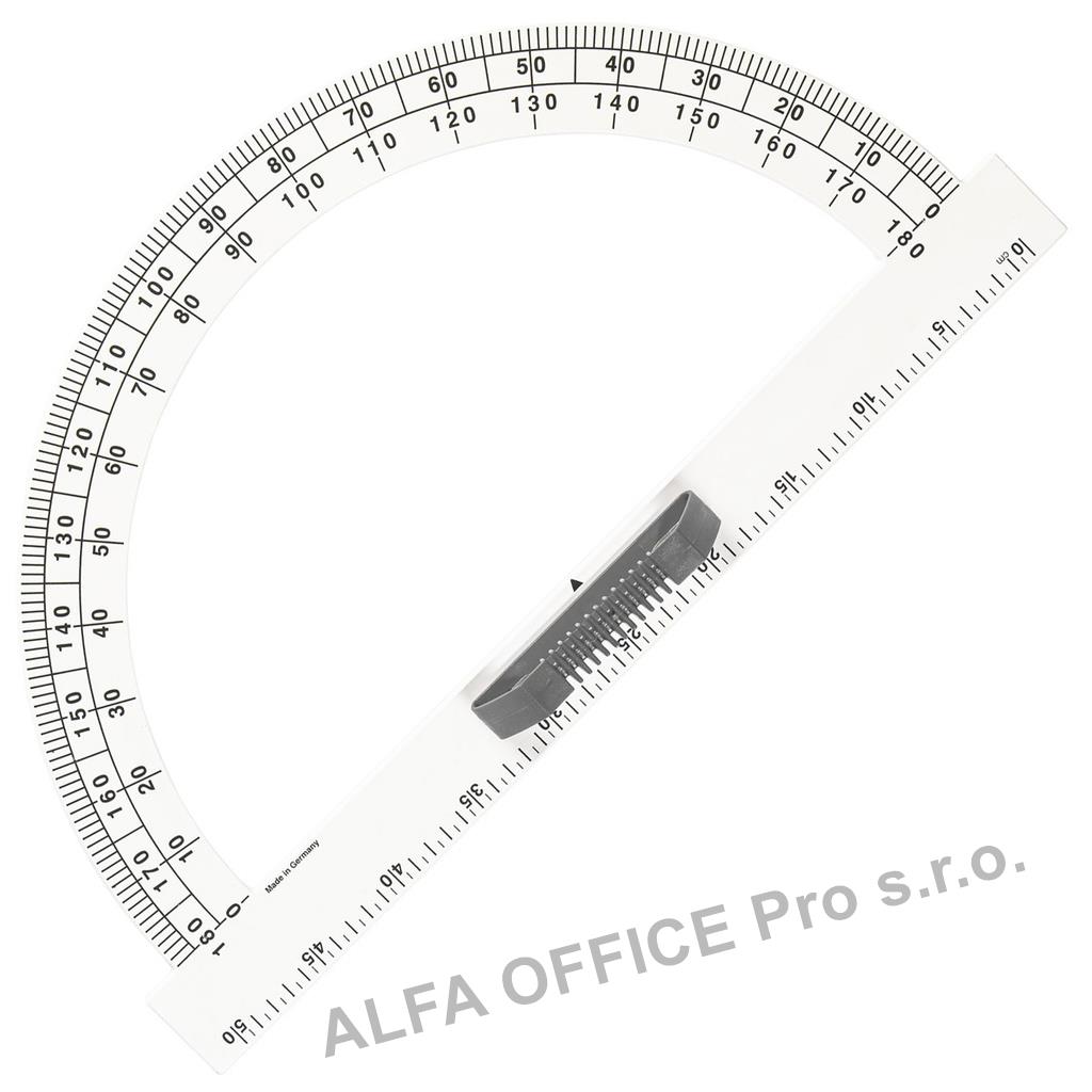 Magnetický úhloměr na tabuli WISSNER  - 180° 50cm / bílá