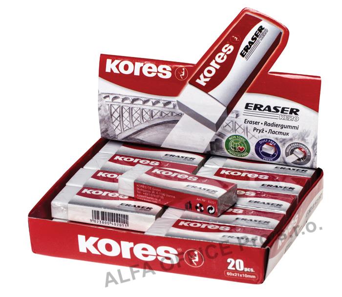 Pryž Kores KE20 měkká / bílá