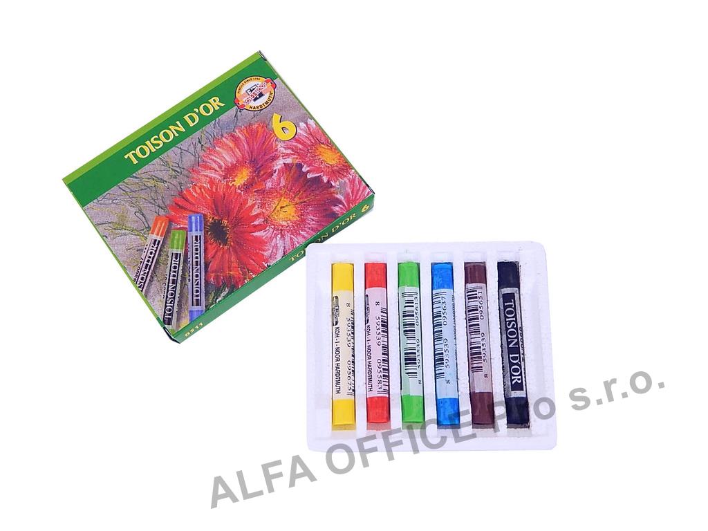 Křídy prašné Toison D´or - 6 barev