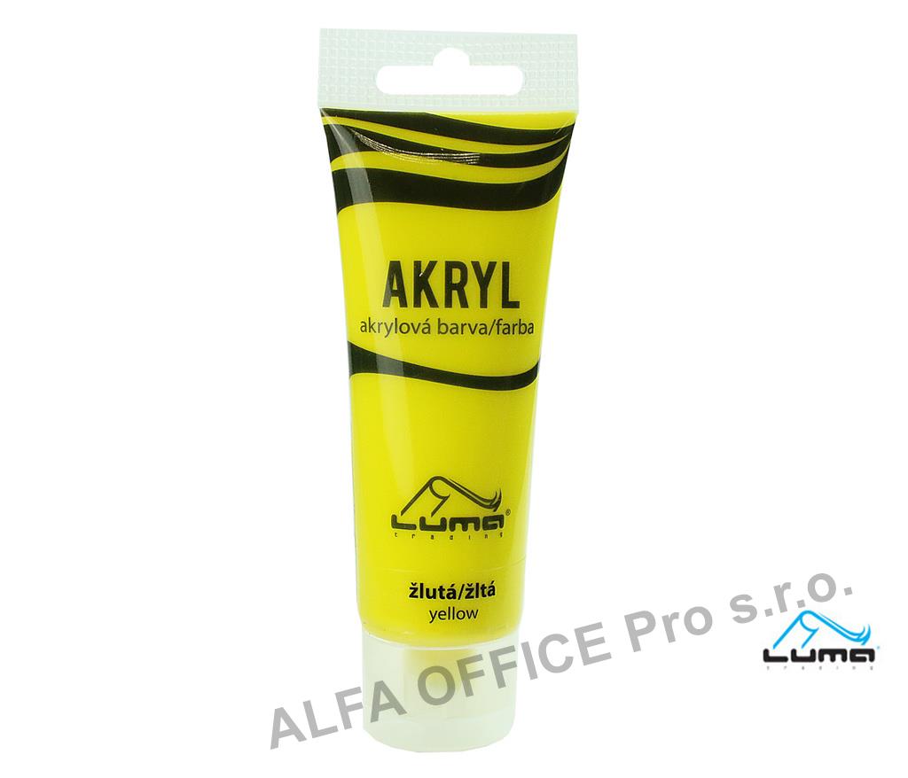 Akrylová barva LUMA - 75 ml / žlutá