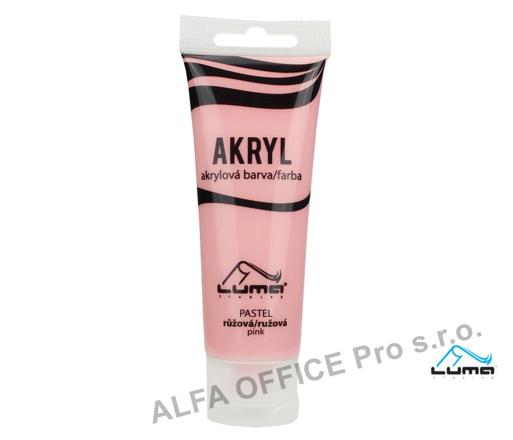 Akrylová barva LUMA - PASTEL / 75 ml / růžová