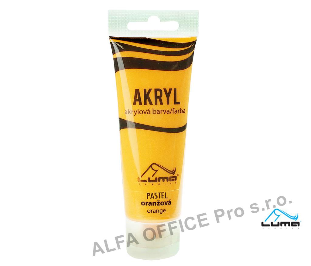 Akrylová barva LUMA - PASTEL / 75 ml / oranžová