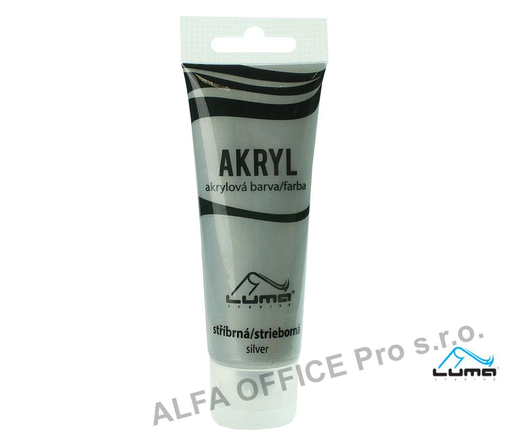 Akrylová barva LUMA - METAL / 75 ml / stříbrná