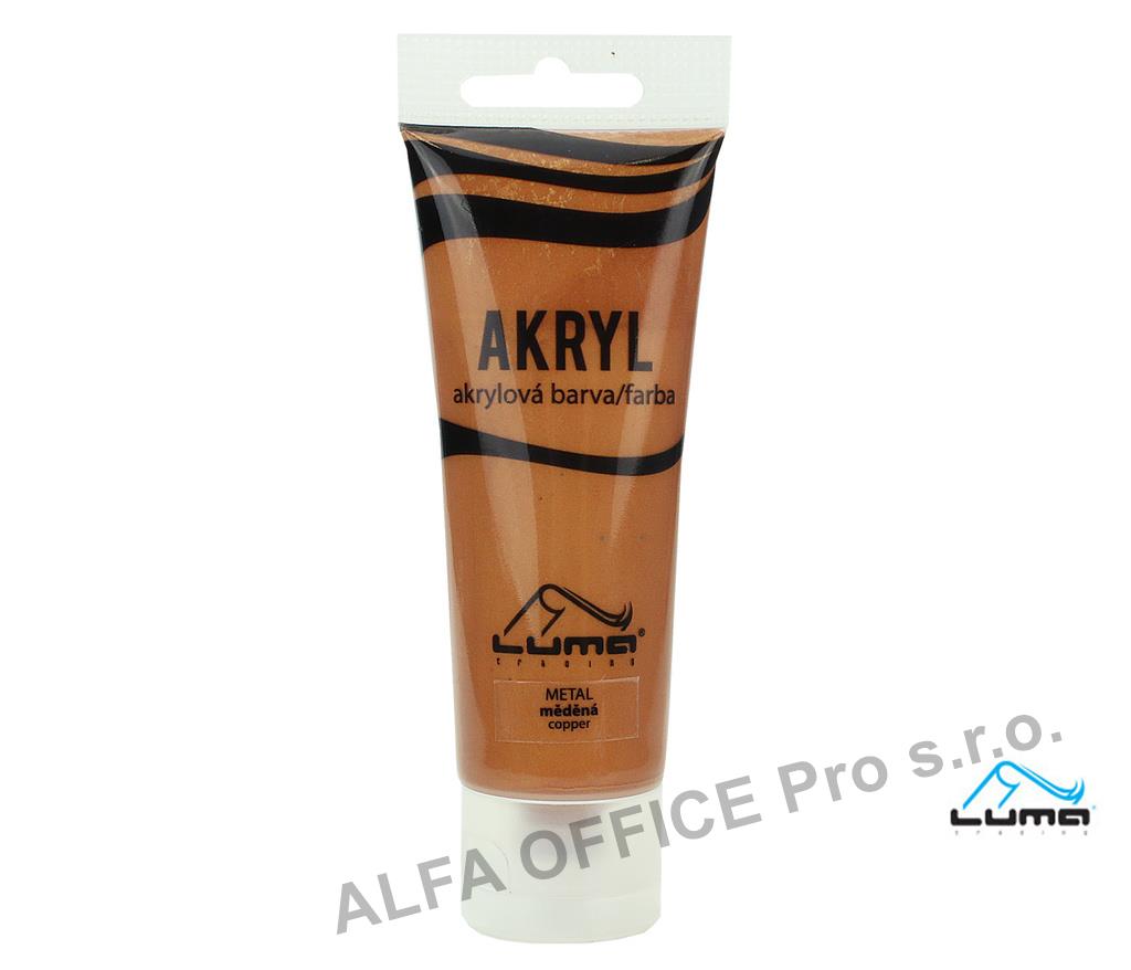 Akrylová barva LUMA - METAL / 75 ml / měděná