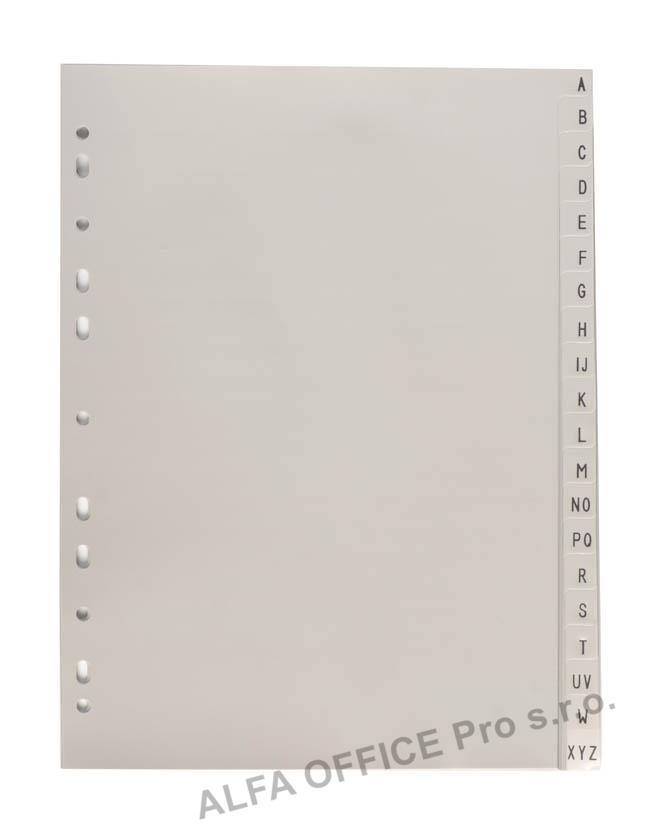 Rozdružovač A4 plastový šedý - A - Z