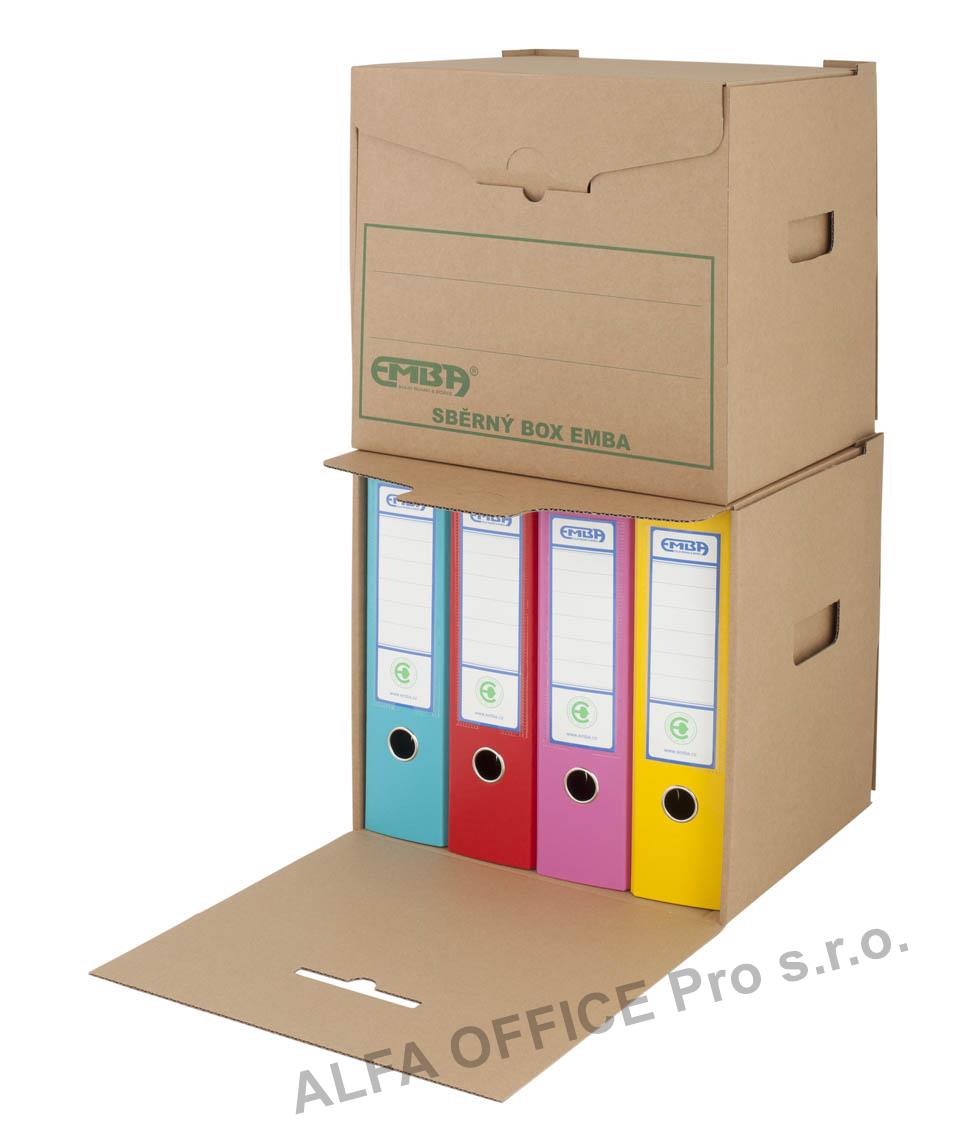 Archivační kontejner Emba sběrný / přírodní hnědá