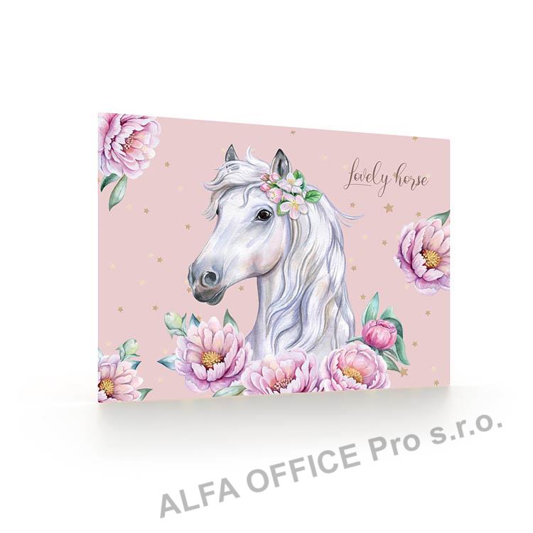 Pracovní podložka s obrázkem - Kůň romantic / 60 x 40 cm