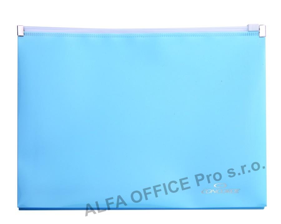 Spisové desky na zip CONCORDE - A4 / pastelová modrá