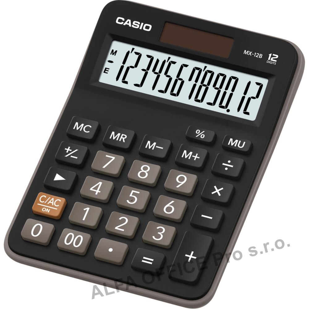 Kalkulačka Casio MX 12B displej 12 míst / černá