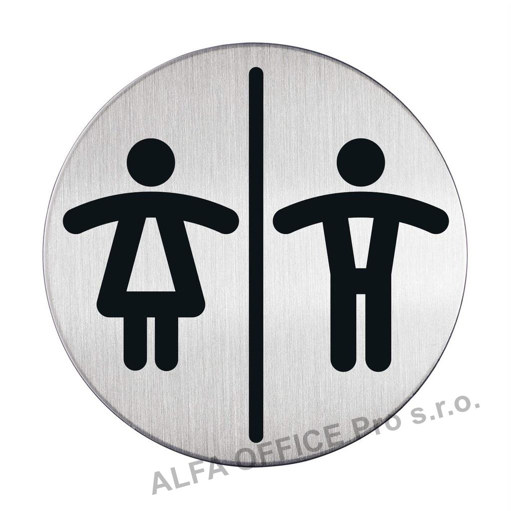 Piktrogram nerez Durable - WC Piktrogram nerez Durable - WC dámy a páni / O 83 mm