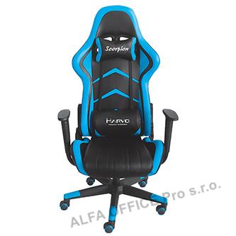 Herní křeslo Marvo CH-106, modré
