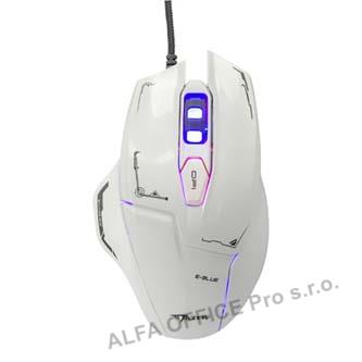 E-Blue Myš Mazer, 2500DPI, optická, 6tl., 1 kolečko, drátová USB, bílá, herní