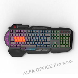 A4Tech BLOODY B318, Klávesnice herní, podsvícená, voděodolná typ drátová (USB),