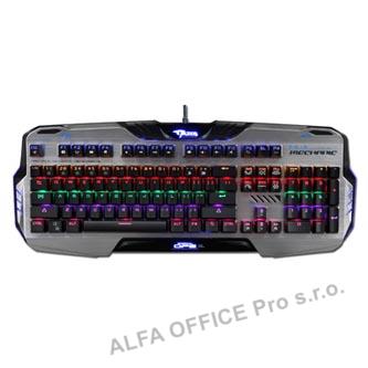 E-BLUE Mazer Mechanical 729, Klávesnice herní, podsvícená s modrým spínačem typ