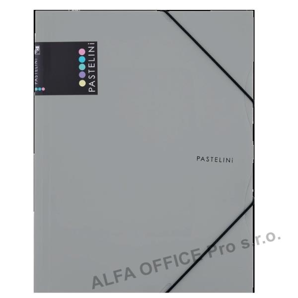 Spisové desky A4 s gumou PASTELINi - šedá